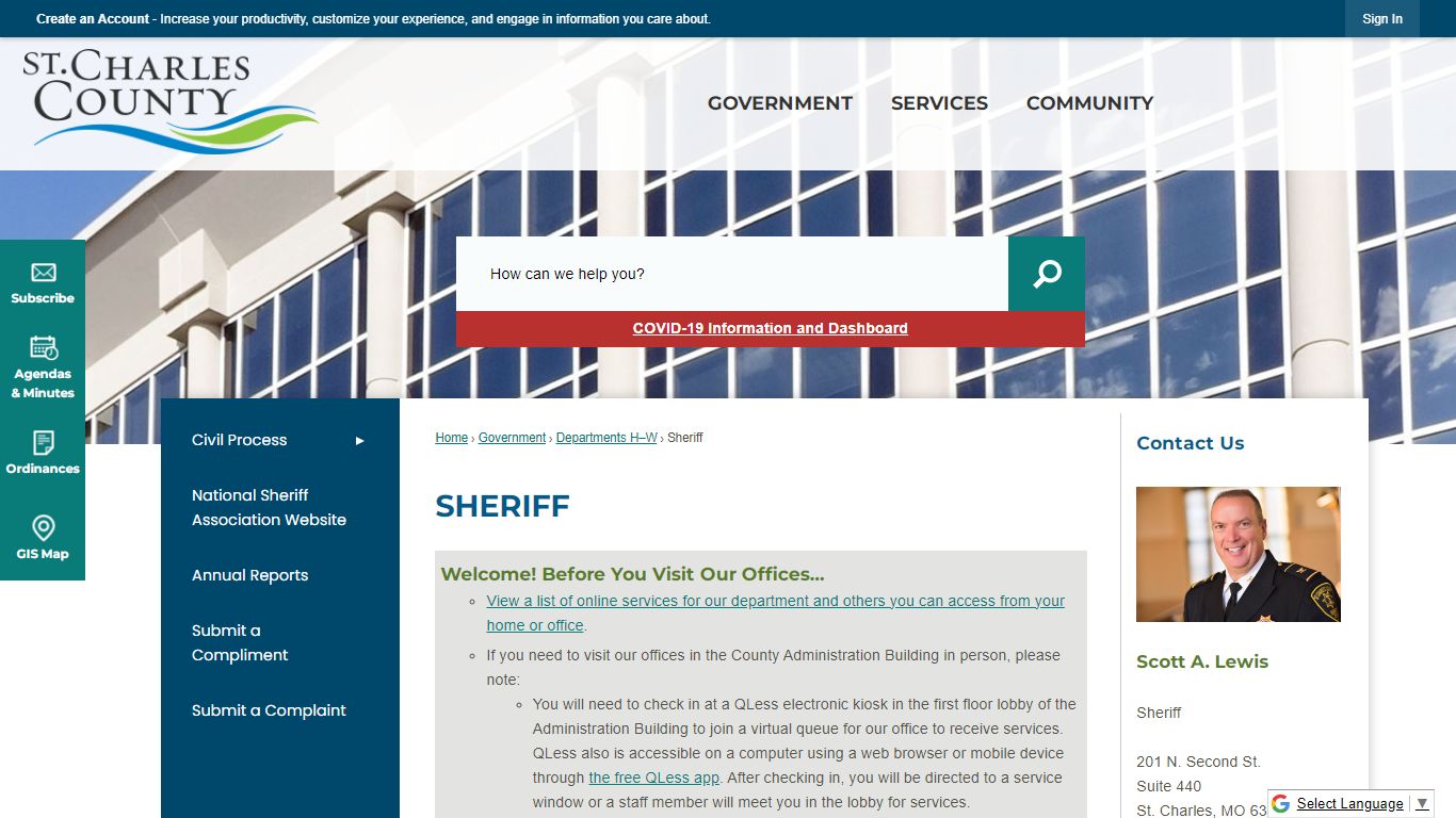 Sheriff | St Charles County, MO - Official Website